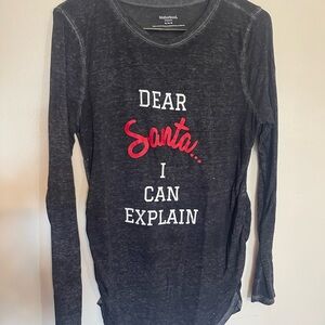 Motherhood Maternity Charcoal Long Sleeve Tee